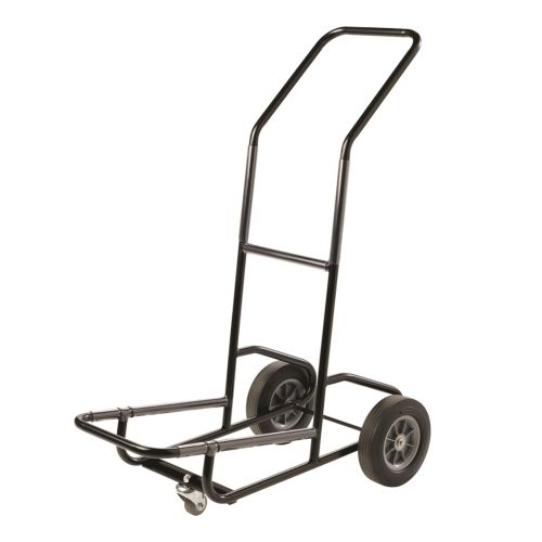 3-Wheel Stack Chair Hand Truck, Satin Black